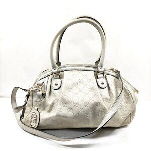 Gucci White Leather Handbag